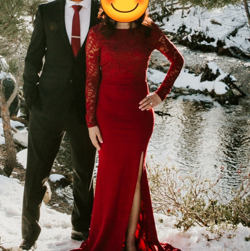 Burgundy dress